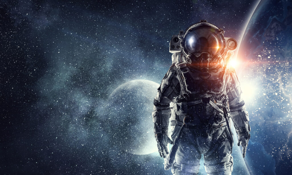 Imagem de fundo 4k de astronauta para fundo de desktop