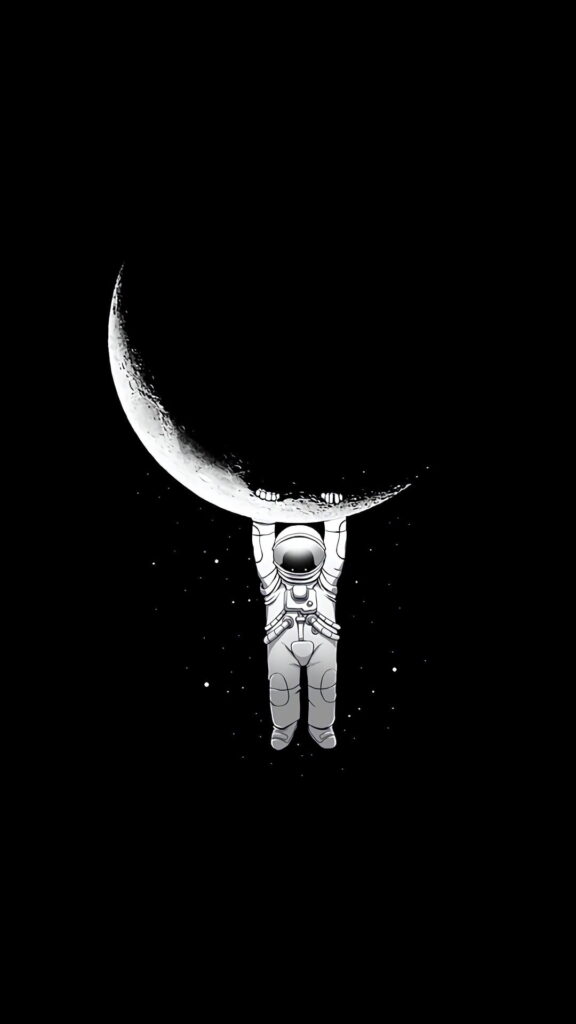Imagem de fundo de astronauta em qualidade 4k para celular