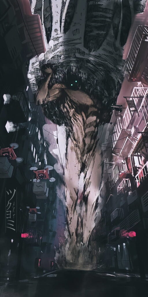 Obra de arte 4k baseada em Attack on Titan