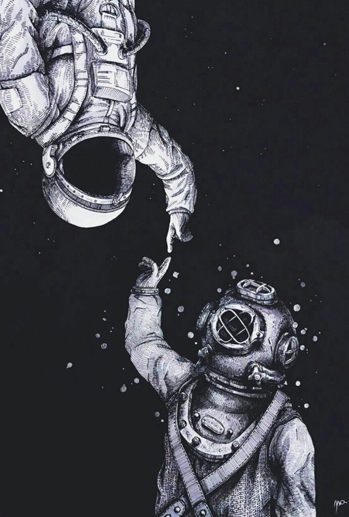 Wallpaper 4k de astronauta para plano de fundo de tela de celular