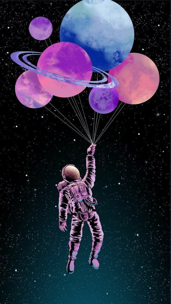Wallpaper 4k de astronauta para tela de fundo de smartphon