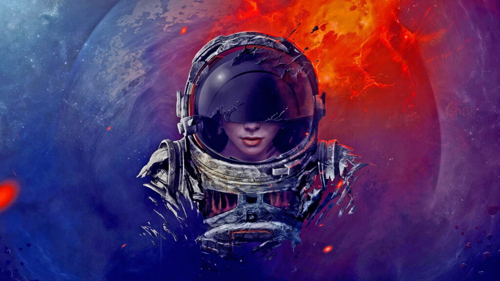Wallpaper de alta resolução de astronauta para computador