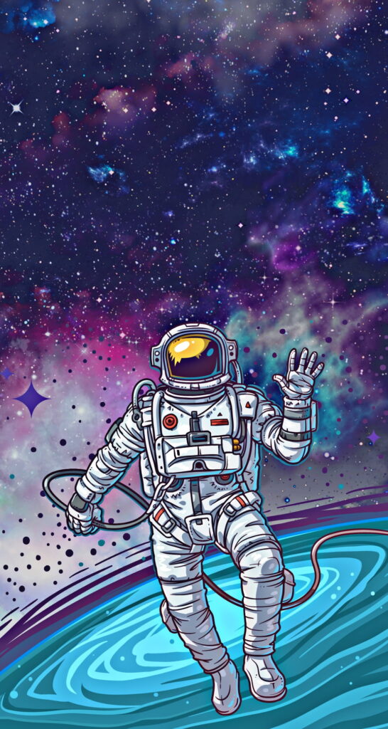 Wallpaper de astronauta em resolução 4k para celular