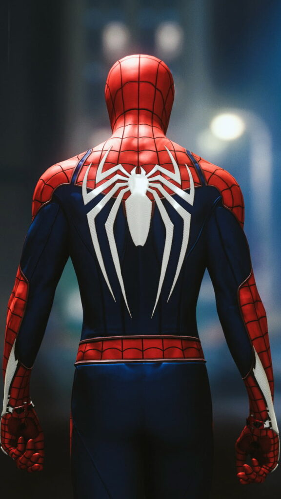 costas do homem aranha