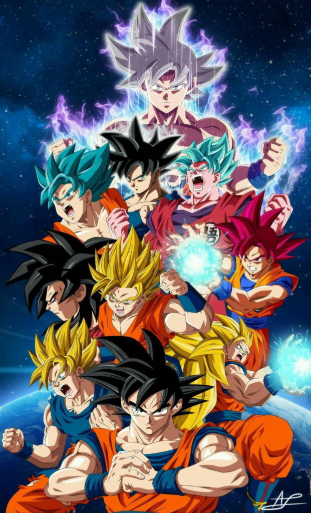 Goku 4K phone screen wallpaper