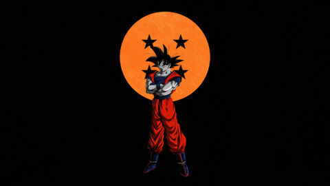 Papel de parede do Goku em tema escuro para PC